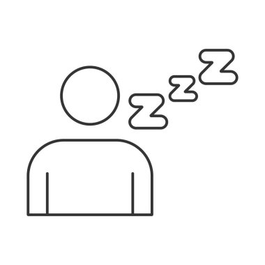 Sleep vector icon. Line sign for mobile concept and web design. Symbol, logo illustration. Vector graphics