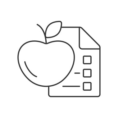 Diet vector icon. Line sign for mobile concept and web design. Symbol, logo illustration. Vector graphics