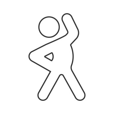 Exercise vector icon. Line sign for mobile concept and web design. Symbol, logo illustration. Vector graphics