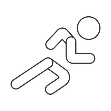 Running vector icon. Line sign for mobile concept and web design. Symbol, logo illustration. Vector graphics