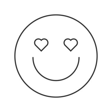 Emotional happiness vector icon. Line sign for mobile concept and web design. Symbol, logo illustration. Vector graphics