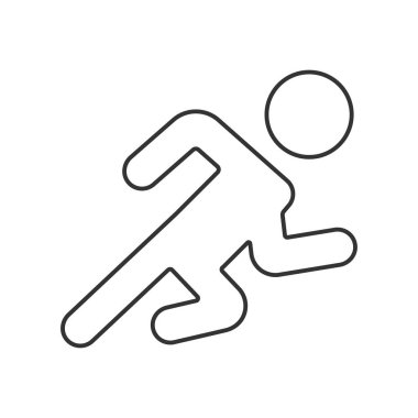 Running vector icon. Line sign for mobile concept and web design. Symbol, logo illustration. Vector graphics