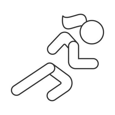 Running vector icon. Line sign for mobile concept and web design. Symbol, logo illustration. Vector graphics