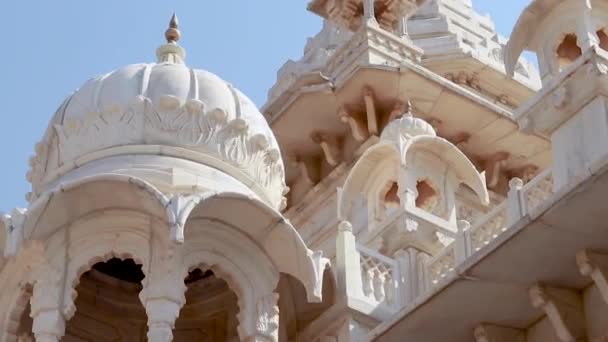Arv Arkitektur Byggnad Morgonen Video Tas Jaswant Thada Jodhpur Rajasthan — Stockvideo