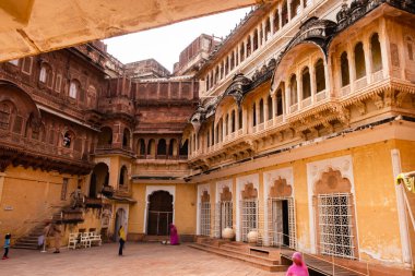 Antik kale sanatsal görünümü sabah benzersiz bir açıyla