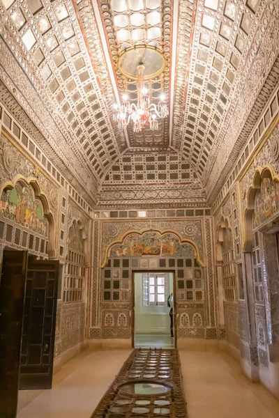 Salão Dos Espelhos Sheesh Mahal Palácio Rei Ângulo Diferente — Fotografia de Stock