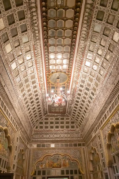 Hall Mirrors Eller Sheesh Mahal Kung Palats Från Olika Vinklar — Stockfoto