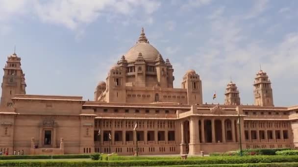 Dědictví Král Palác Vintage Architektura Plochého Úhlu Videa Pořízen Umaid — Stock video