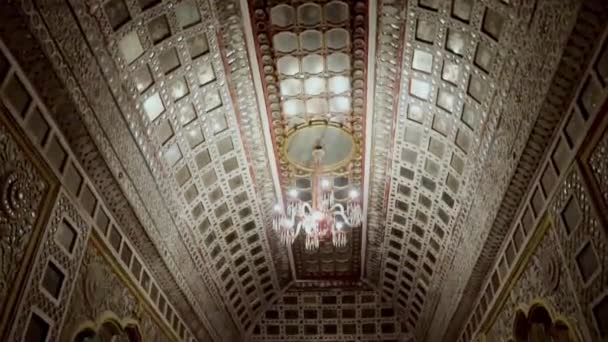 Hall Dos Espelhos Sheesh Mahal Palácio Rei Vídeo Ângulo Diferente — Vídeo de Stock