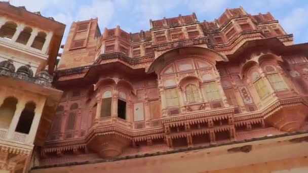 Tarihi Kral Sarayı Antika Duvar Sanat Manzarası Farklı Açılardan — Stok video