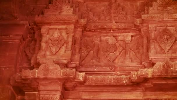 Temple Hindou Antique Architecture Supérieure Sous Angle Différent Jour — Video
