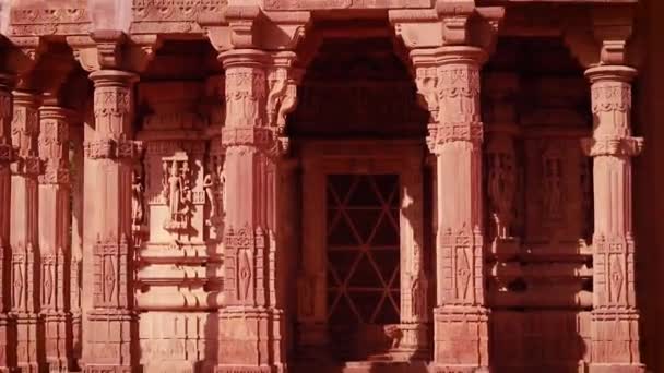 Ősi Hindu Templom Top Építészet Különböző Szögből Nappal — Stock videók