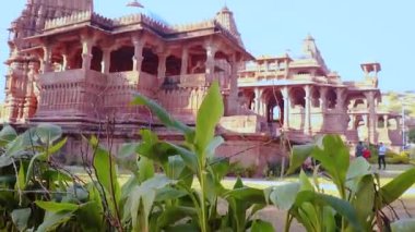 ancient hindu temple architecture from different angle at day