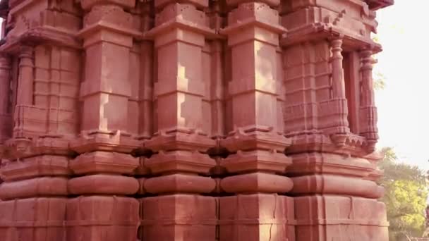 Ancient Hindu Temple Architecture Different Angle Day — Wideo stockowe