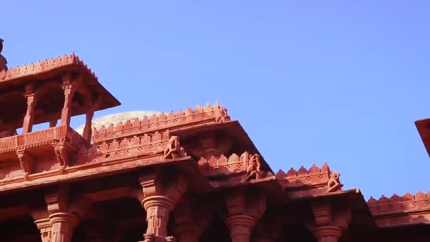 Ancient Hindu Temple Architecture Different Angle Day — Vídeo de stock