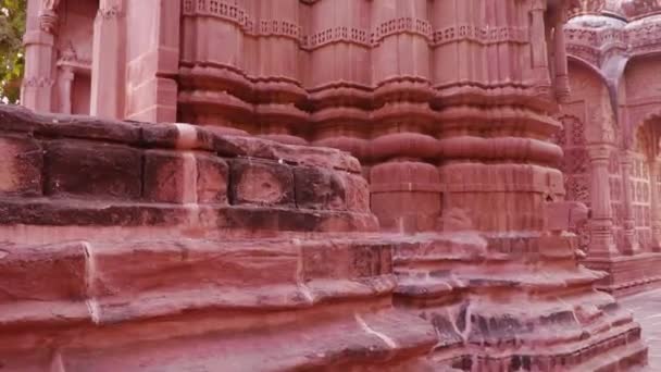 Ancient Hindu Temple Architecture Different Angle Day — Video Stock