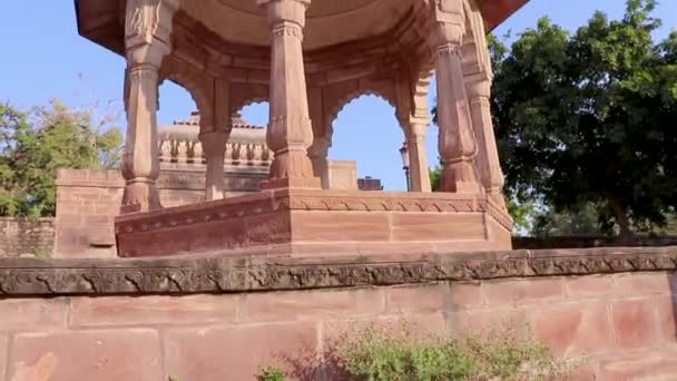 Ancient Hindu Temple Architecture Different Angle Day — Stok video
