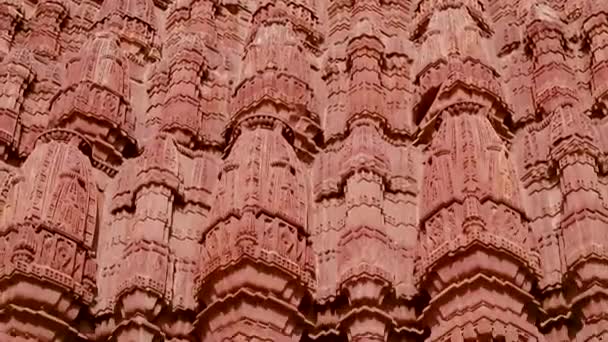 Ancient Hindu Temple Architecture Different Angle Day — Vídeo de Stock