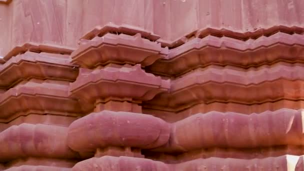 Архітектура Стародавнього Індуїстського Храму Різним Кутом День — стокове відео