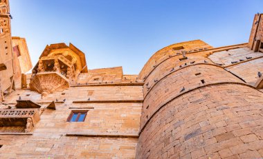 Miras Jaisalmer Kalesi Vintage Mimarisi Gündüzleri farklı açılardan