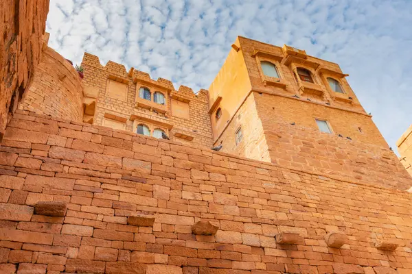 Erbe Jaisalmer Fort Vintage Architektur Aus Verschiedenen Blickwinkeln Tag — Stockfoto