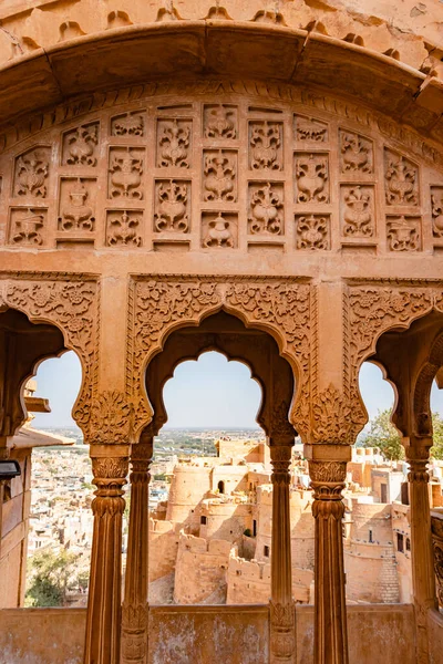 Dziedzictwo Jaisalmer Fort Vintage Architektura Różnych Kątów Dzień — Zdjęcie stockowe