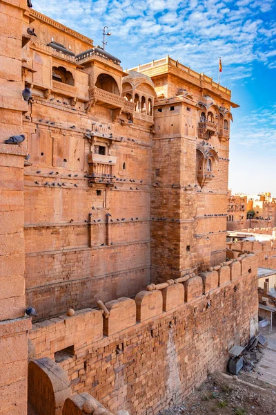 Наследия Jaisalmer Форт Винтажной Архитектуры Взгляд Разных Углов День — стоковое фото