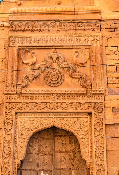 Património Jaisalmer Fort Arquitetura Porta Vintage Ângulo Diferente Dia — Fotografia de Stock