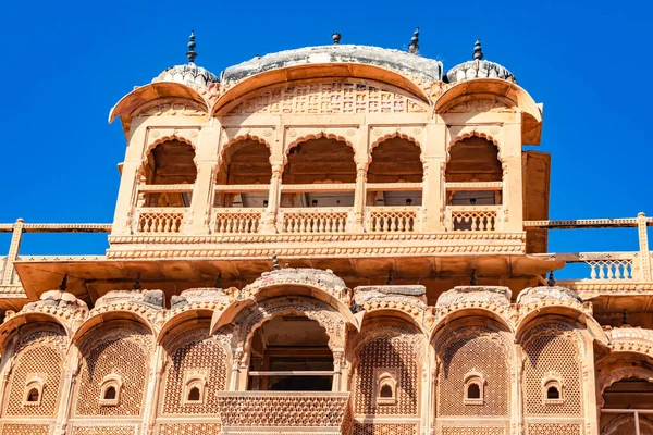 Património Jaisalmer Fort Arquitetura Vintage Com Céu Azul Brilhante Ângulo — Fotografia de Stock