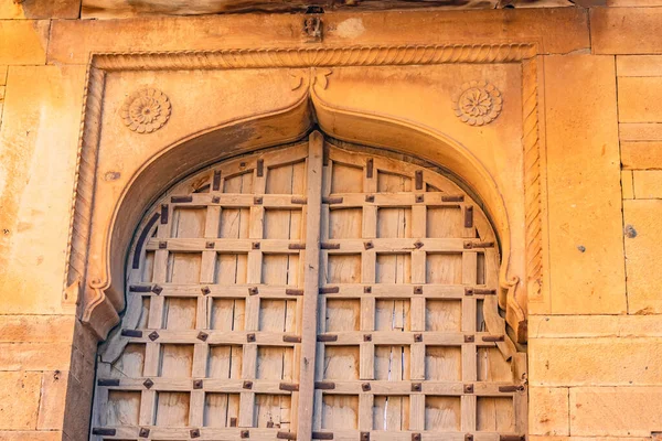 Κληρονομιά Jaisalmer Φρούριο Vintage Αρχιτεκτονική Πόρτα Από Διαφορετική Γωνία Την — Φωτογραφία Αρχείου