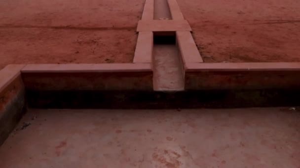 Humayun Grab Nebeligen Morgen Aus Einzigartiger Perspektive Aufgenommen Delhi Indien — Stockvideo