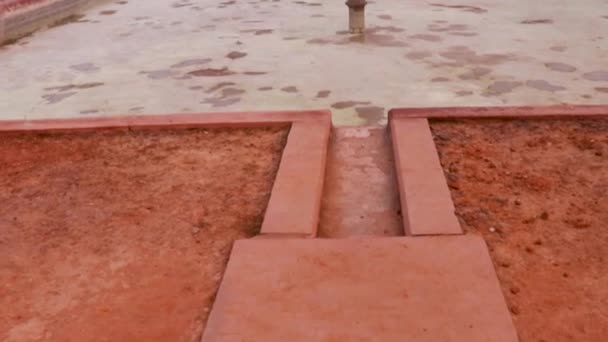 Humayun Tomb Misty Morning Unique Perspective Shot Taken Delhi India — Stock Video