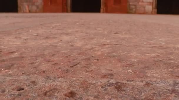Bara Batashewala Mahal Tombeau Humayun Vue Extérieure Matin Brumeux Perspective — Video