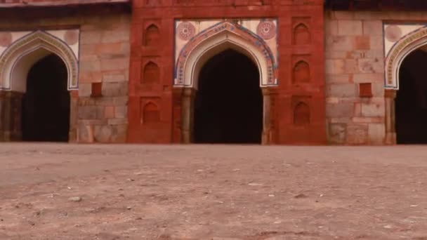 Bara Batashewala Mahal Humayun Tomb Exterior View Misty Morning Unique — Stock Video