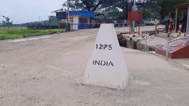 India Bangladesh Border Day Flat Angle Video Take Dwaki Meghalaya — Stok Video
