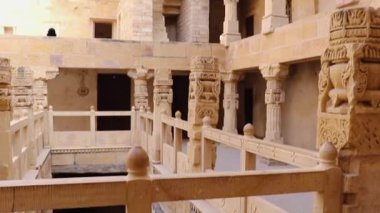 Miras Jaisalmer Kalesi Vintage Sütun Mimarisi Gün içinde farklı açılardan