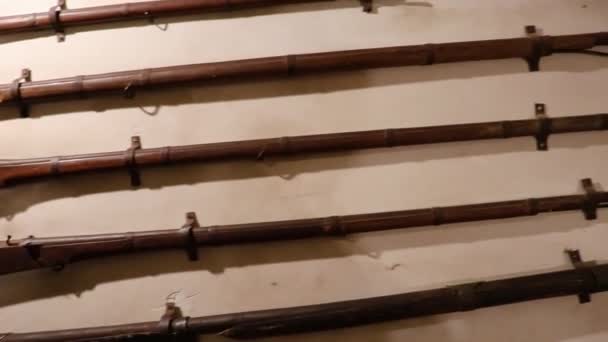 Patrimonio Jaisalmer Fuerte Pistola Vintage Desde Diferentes Ángulos Día — Vídeo de stock