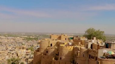 Şehir manzaralı Jaisalmer Kalesi Vintage mimarisi.