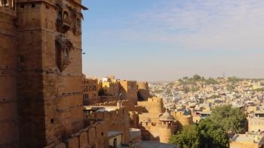 Şehir manzaralı Jaisalmer Kalesi Vintage mimarisi.