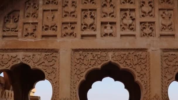 Erbe Jaisalmer Fort Vintage Architektur Aus Verschiedenen Blickwinkeln Tag — Stockvideo
