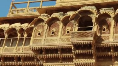 Miras Jaisalmer Kalesi Vintage Mimarisi Gündüzleri farklı açılardan