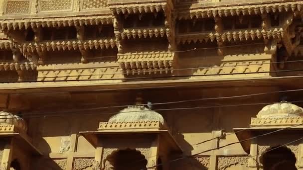 Örökség Jaisalmer Erőd Vintage Építészet Különböző Szögből Nap — Stock videók