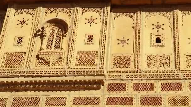Arv Jaisalmer Fort Vintage Arkitektur Från Olika Vinklar Dagen — Stockvideo