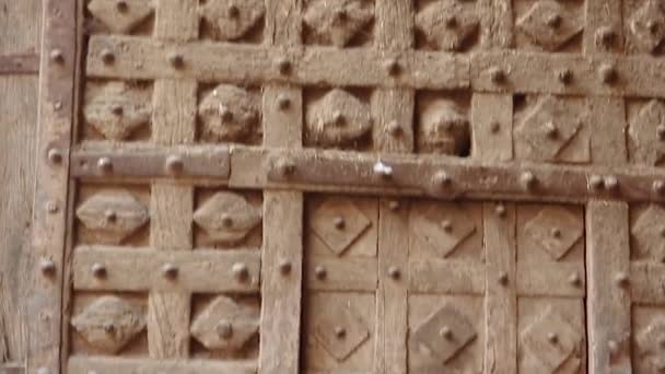 Κληρονομιά Jaisalmer Φρούριο Vintage Σχεδιασμό Πόρτα Από Διαφορετική Γωνία Την — Αρχείο Βίντεο