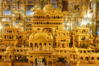 Antik altın şehir Ayodhya 'nın minyatürü 19 Ağustos 2023 tarihinde Soni Ji Ki Nasiya Jain Tapınağı, Ajmer, Rajasthan, Hindistan' da çekildi..