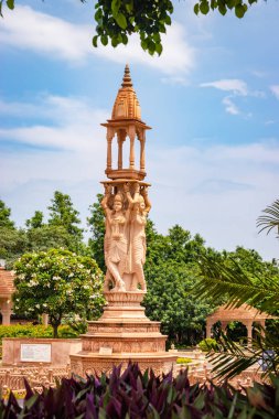 Bu sabah Shri Digamber Jain Gyanoday Tirth Kshetra, Nareli Jain Mandir, Ajmer, Rajasthan, Hindistan 'da benzersiz bir görüntü elde edildi..