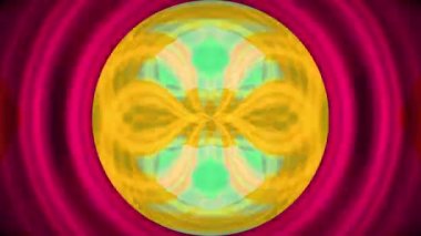 Psikedelik kutsal geometri sonsuz kaleydoskop görsel tünel dikişsiz 4k döngü meditasyon ruhsal uyanış için asit yolculuğu