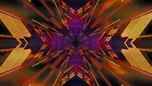 Abstract Science Fiction Energy Tunnel Space Seamless Loop Wormhole Travel — Stock Video