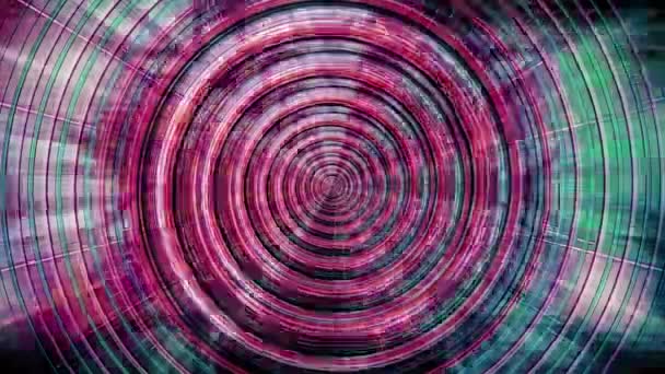 Animasi Video Terowongan Energi Abstrak Dengan Pencahayaan Yang Indah Ruang — Stok Video