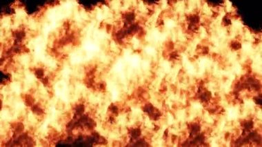 4k Super Slow Motion Detail Shot of Fire Explosion Against the Black Wall at 1000fps.